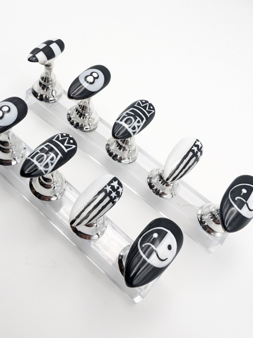 Handcrafted Fall Out Boy Med. Almond Press-On Nails Handmade